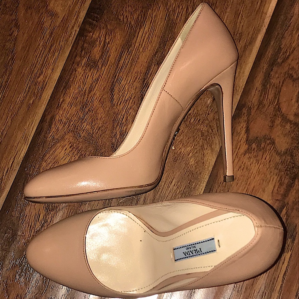 Almond Toe Prada Blush Heels
